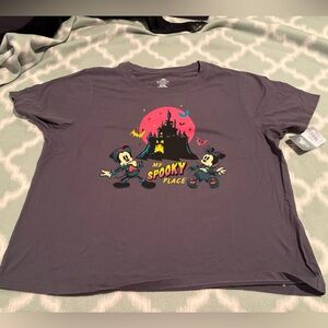 Disney Woman’s Halloween Gray T-Shirt - My Spooky Place